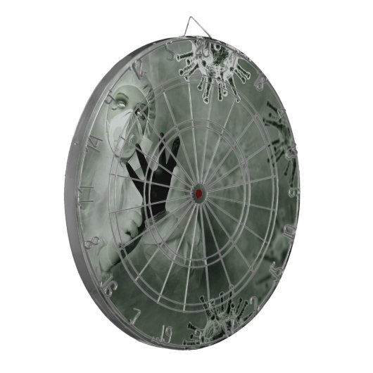 Coronavirus Nurse Dartscheibe (Vorderseite Links)