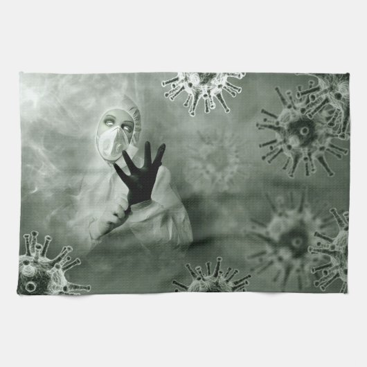 Coronavirus Nurse Geschirrtuch (Horizontal)