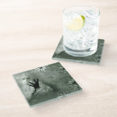 Coronavirus Nurse Glasuntersetzer (Schrägansicht)