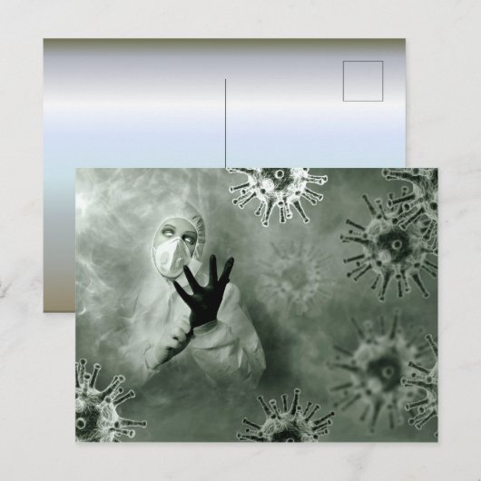 Coronavirus Nurse Postkarte (Vorne/Hinten)