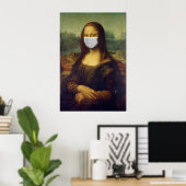 Coronavirus Pandemie Mona Lisa Facemask COVID-19 Poster (Heimbüro)