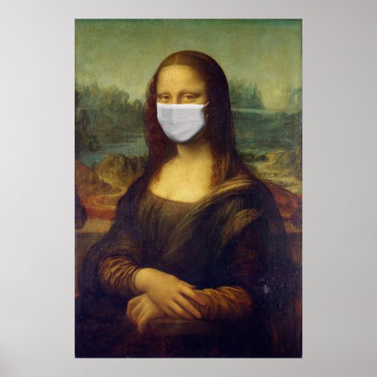 Coronavirus Pandemie Mona Lisa Facemask COVID-19 Poster (Vorne)