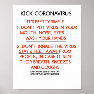 Coronavirus Poster Erinnerung Flyer