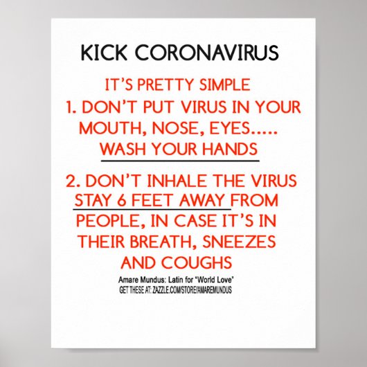 Coronavirus Poster Erinnerung Flyer (Vorne)