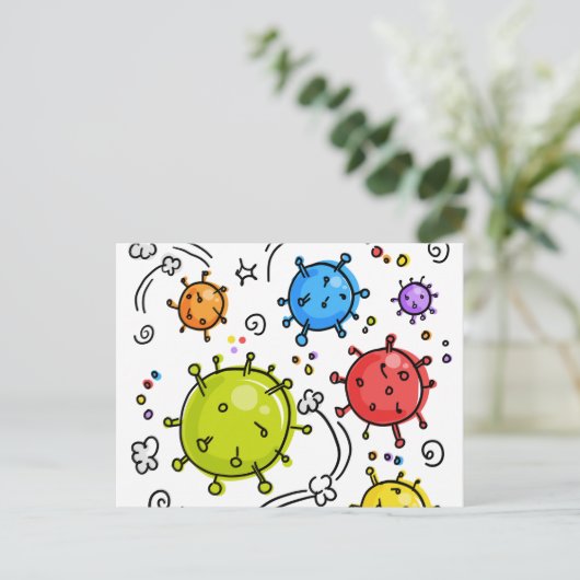 Coronavirus Postkarte (Stehend Vorderseite)