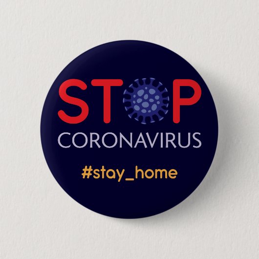 Coronavirus-Präventionskampagne stoppt Krankheit Button (Vorderseite)