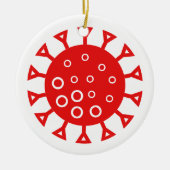 Coronavirus Red Funny Personalisierte Weihnachten Keramik Ornament (Vorne)