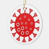 Coronavirus Red Funny Personalisierte Weihnachten Keramik Ornament (Links)