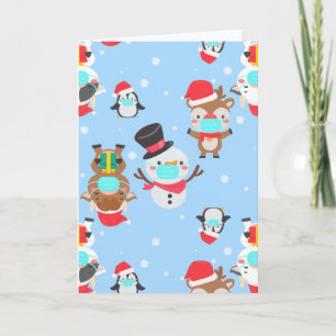 Coronavirus Schneemann Renntier Einladung