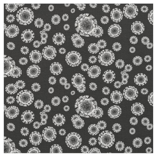 Coronavirus - Schwarz und Weiß Stoff (Nahaufnahme)