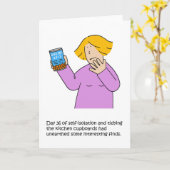 Coronavirus Selbstisolation Küchenchekappe Tidy Karte (Gelbe Blume)