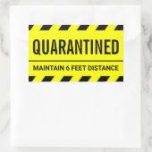 Coronavirus Selbstisolierung Quarantine Rechteckiger Aufkleber (Tasche)