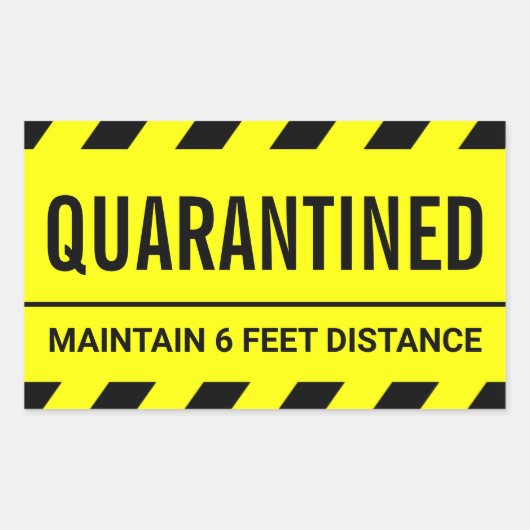 Coronavirus Selbstisolierung Quarantine Rechteckiger Aufkleber (Vorderseite)