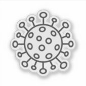 Coronavirus Virus Custom-Cut Vinyl Stickers Aufkleber (Vorderseite)