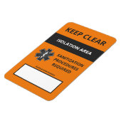 Coronavirus Warning Magnet Small (Covid19) (Linke Seite)