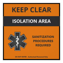 Coronavirus Warning Poster benutzerdefinierbar (Co