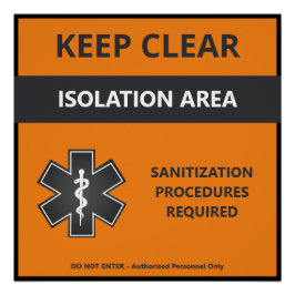 Coronavirus Warning Poster benutzerdefinierbar (Co