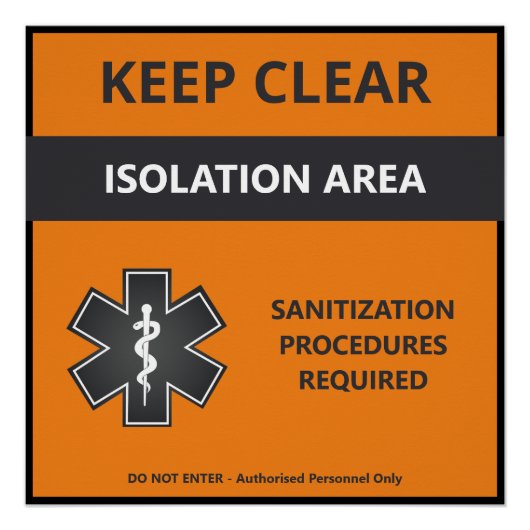 Coronavirus Warning Poster benutzerdefinierbar (Co (Vorderseite)