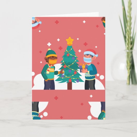 Coronavirus-Weihnachtsbaum Einladung (Vorderseite)