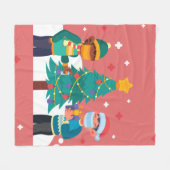 Coronavirus-Weihnachtsbaum Fleecedecke (Vorderseite (Horizontal))