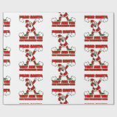 Coronavirus-Weihnachtsmann-Claus geimpft Geschenkpapier (Flach)