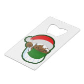 Coronavirus Weihnachtsmaske Geldbeutel Flaschenöffner (Rückseite Schrägansicht)