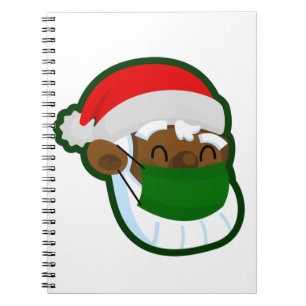 Coronavirus Weihnachtsmaske Notizblock