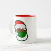 Coronavirus Weihnachtsmaske Zweifarbige Tasse (Vorderseite Links)