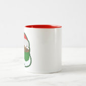 Coronavirus Weihnachtsmaske Zweifarbige Tasse (Mittel)