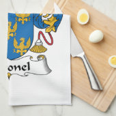 Coronel Familienwappen Geschirrtuch (Viertel Falte)