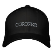 Coroner Black Hat Bestickte Baseballkappe (Vorderseite)