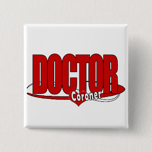 CORONER LOGO BIG RED DOCTOR BUTTON