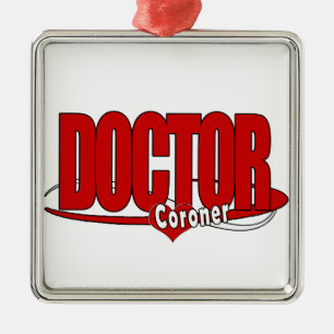 CORONER LOGO BIG RED DOCTOR ORNAMENT AUS METALL