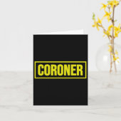Coroner Uniform Costume Halloween Karte (Gelbe Blume)