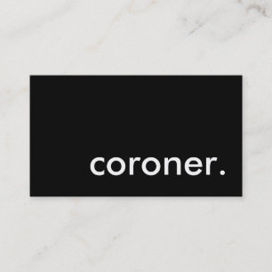 coroner. visitenkarte