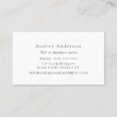 Coronet Hummingbird Business Card Visitenkarte (Rückseite)