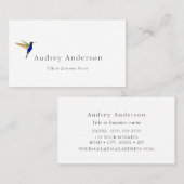 Coronet Hummingbird Business Card Visitenkarte (Vorne/Hinten)