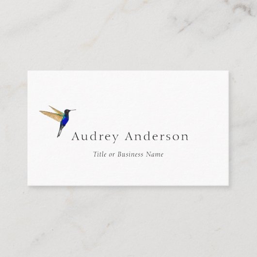 Coronet Hummingbird Business Card Visitenkarte (Vorderseite)