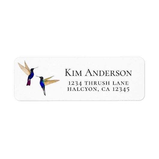Coronet Hummingbirds Label (Vorne)