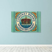 Coronet Lemon LabelChula Vista, CA Leinwanddruck (Insitu (Holzboden))