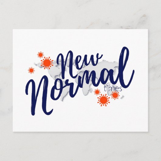 Corornavirus Covid 19 Pandemie Neue Normalität Postkarte (Vorderseite)