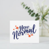 Corornavirus Covid 19 Pandemie Neue Normalität Postkarte (Stehend Vorderseite)