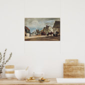 Corot - Aussicht auf Mantes Le Marechal-Ferrant Poster (Küche)