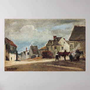 Corot - Aussicht auf Mantes Le Marechal-Ferrant Poster