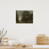 Corot: Bathers in einem bewaldeten Bach Poster (Küche)