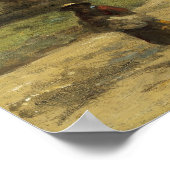 Corot - Bauernfrau auf einer Straße mit Aussicht Poster (Ecke)