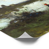 Corot - Bauernfrau und Kuh bei der Mare Poster (Ecke)