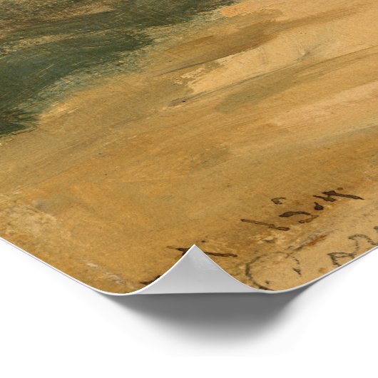 Corot - Brücke am Fluss Saone bei Macon Poster (Ecke)