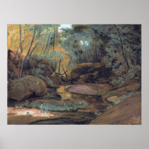 Corot - Civita Castellana Sturzbach unter den Bäum Poster