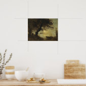 Corot - Das Mondlichtboot 1871 Poster (Küche)